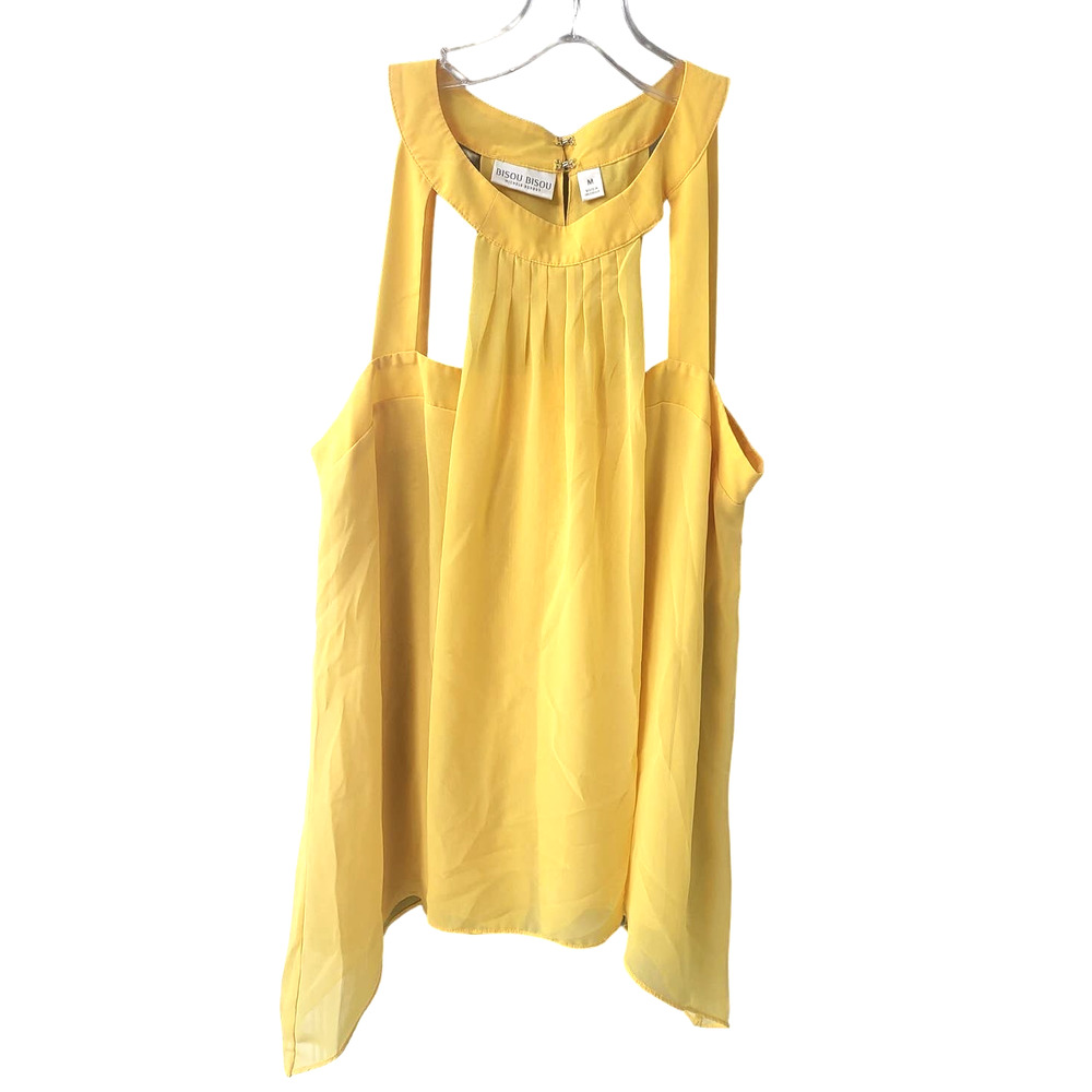 Bisou Bisou Yellow Sheath Tank Top - Medium